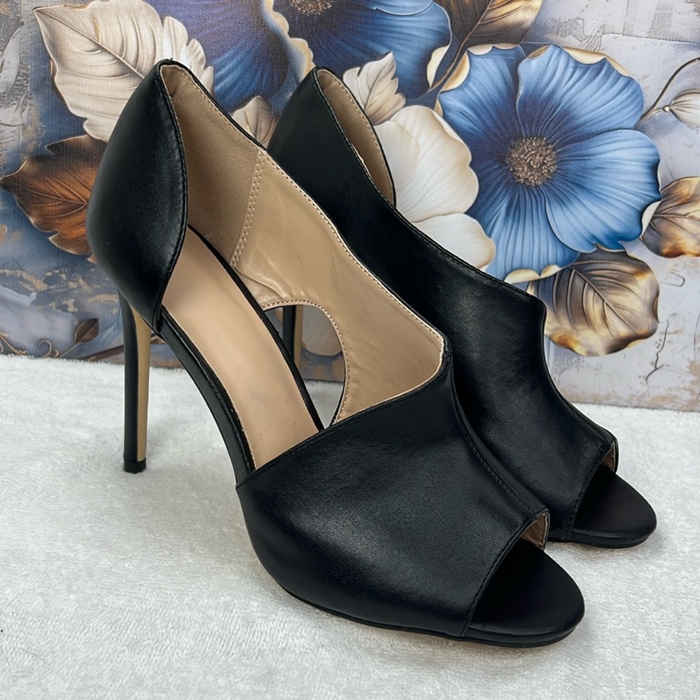 No brand, black peep toe 4 inch heel